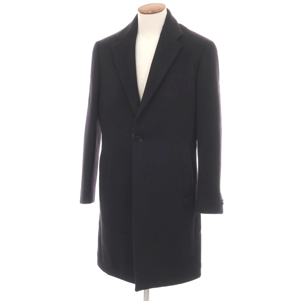 【中古】トゥモローランド TOMORROWLAND AGNONA カシミヤ チェスターフィールドコート ブラック【サイズ48】【 状態ランクB 】【 メンズ 】
