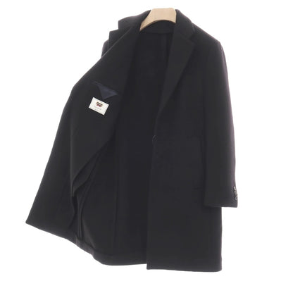 【中古】トゥモローランド TOMORROWLAND AGNONA カシミヤ チェスターフィールドコート ブラック【サイズ48】【 状態ランクB 】【 メンズ 】