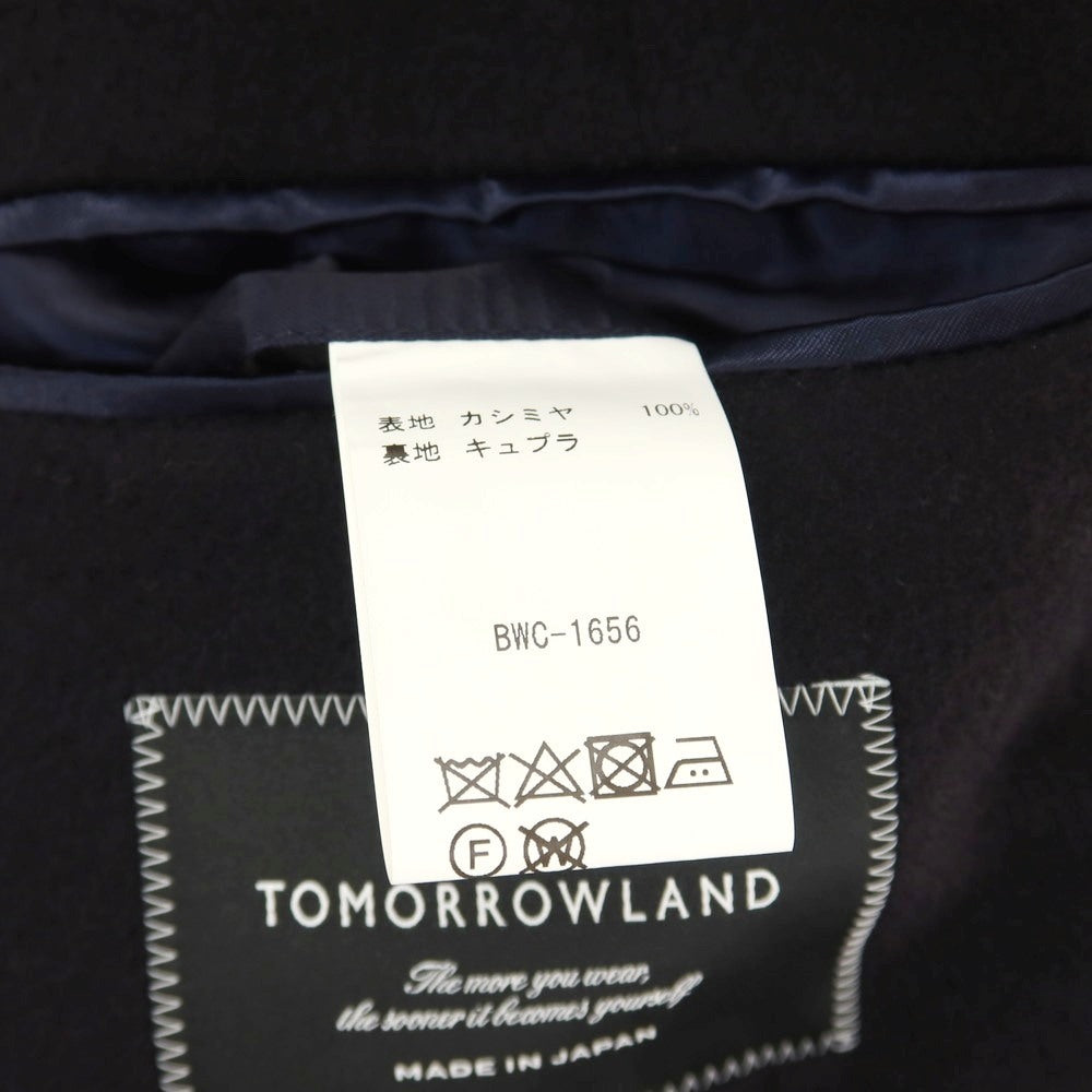 【中古】トゥモローランド TOMORROWLAND AGNONA カシミヤ チェスターフィールドコート ブラック【サイズ48】【 状態ランクB 】【 メンズ 】