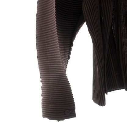 【中古】オム プリッセ イッセイミヤケ HOMME PLISSE ISSEY MIYAKE 2026年春夏 ポリエステル系 プリーツブルゾン ブラウン【サイズ表記なし（L位）】【 状態ランクA 】【 メンズ 】