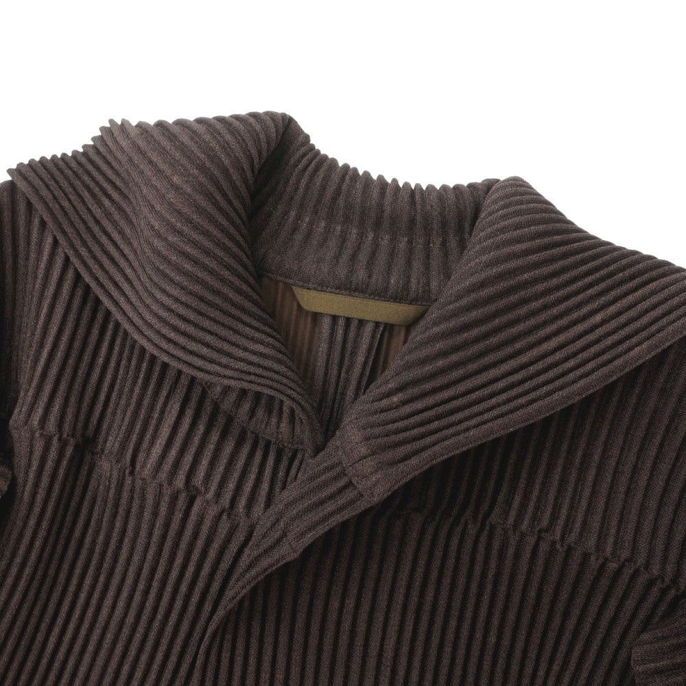 【中古】オム プリッセ イッセイミヤケ HOMME PLISSE ISSEY MIYAKE 2026年春夏 ポリエステル系 プリーツブルゾン ブラウン【サイズ表記なし（L位）】【 状態ランクA 】【 メンズ 】