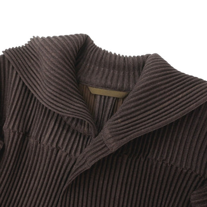 【中古】オム プリッセ イッセイミヤケ HOMME PLISSE ISSEY MIYAKE 2026年春夏 ポリエステル系 プリーツブルゾン ブラウン【サイズ表記なし（L位）】【 状態ランクA 】【 メンズ 】