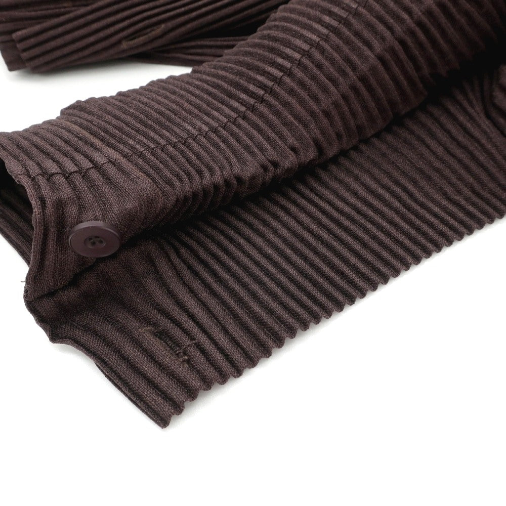 【中古】オム プリッセ イッセイミヤケ HOMME PLISSE ISSEY MIYAKE 2026年春夏 ポリエステル系 プリーツブルゾン ブラウン【サイズ表記なし（L位）】【 状態ランクA 】【 メンズ 】