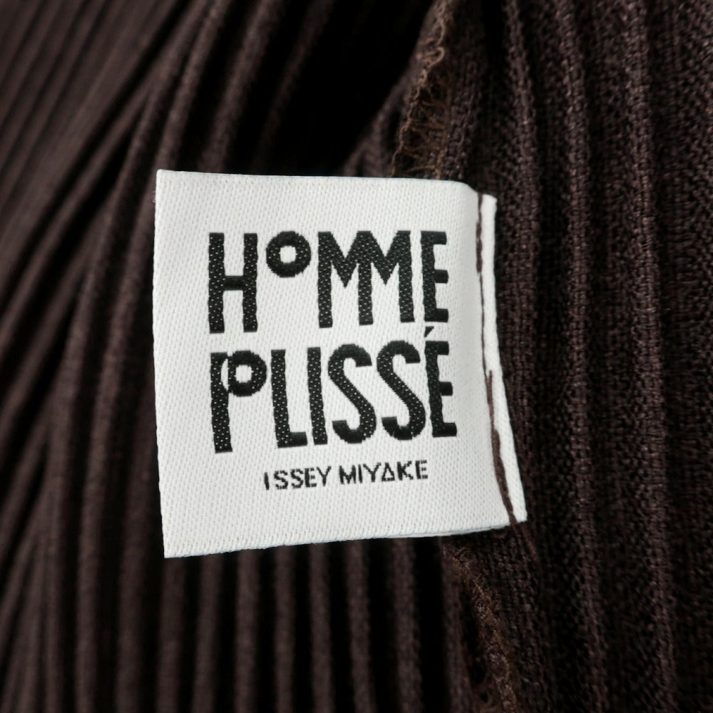 【中古】オム プリッセ イッセイミヤケ HOMME PLISSE ISSEY MIYAKE 2026年春夏 ポリエステル系 プリーツブルゾン ブラウン【サイズ表記なし（L位）】【 状態ランクA 】【 メンズ 】