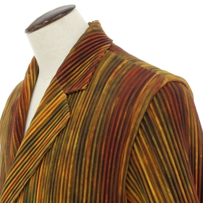 【中古】オム プリッセ イッセイミヤケ HOMME PLISSE ISSEY MIYAKE 2026年春夏 プリーツ ジャケット オレンジxマルチカラー【サイズ表記なし（L位）】【 状態ランクA 】【 メンズ 】