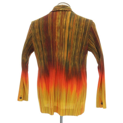 【中古】オム プリッセ イッセイミヤケ HOMME PLISSE ISSEY MIYAKE 2026年春夏 プリーツ ジャケット オレンジxマルチカラー【サイズ表記なし（L位）】【 状態ランクA 】【 メンズ 】