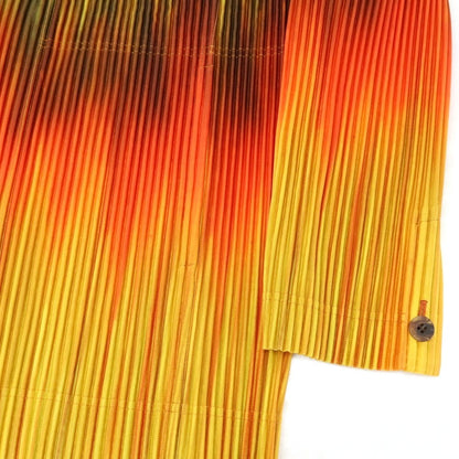 【中古】オム プリッセ イッセイミヤケ HOMME PLISSE ISSEY MIYAKE 2026年春夏 プリーツ ジャケット オレンジxマルチカラー【サイズ表記なし（L位）】【 状態ランクA 】【 メンズ 】