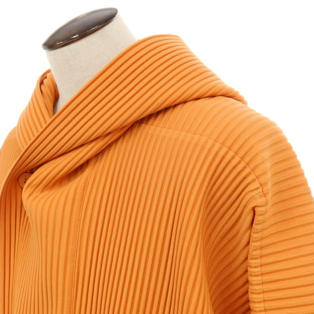 【中古】オム プリッセ イッセイミヤケ HOMME PLISSE ISSEY MIYAKE 2026年春夏 プリーツ フーデッドブルゾン ライトオレンジ【サイズ表記なし（L位）】【 状態ランクA 】【 メンズ 】