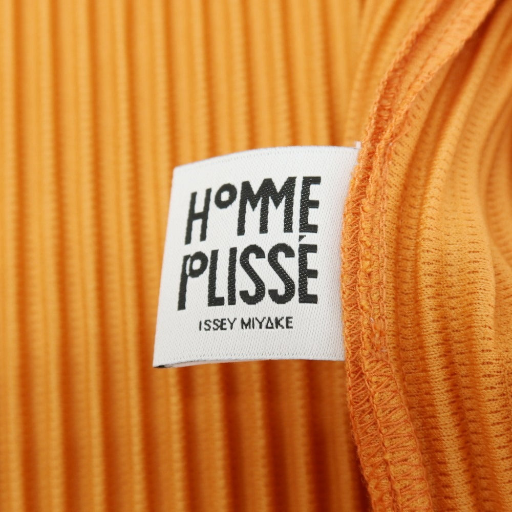 【中古】オム プリッセ イッセイミヤケ HOMME PLISSE ISSEY MIYAKE 2026年春夏 プリーツ フーデッドブルゾン ライトオレンジ【サイズ表記なし（L位）】【 状態ランクA 】【 メンズ 】