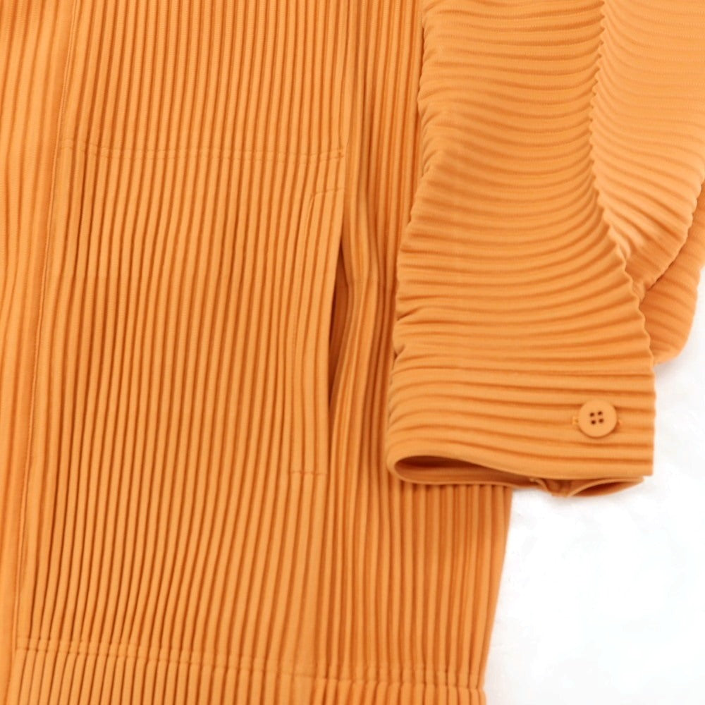 【中古】オム プリッセ イッセイミヤケ HOMME PLISSE ISSEY MIYAKE 2026年春夏 プリーツ フーデッドブルゾン ライトオレンジ【サイズ表記なし（L位）】【 状態ランクA 】【 メンズ 】