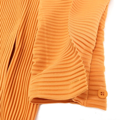 【中古】オム プリッセ イッセイミヤケ HOMME PLISSE ISSEY MIYAKE 2026年春夏 プリーツ フーデッドブルゾン ライトオレンジ【サイズ表記なし（L位）】【 状態ランクA 】【 メンズ 】