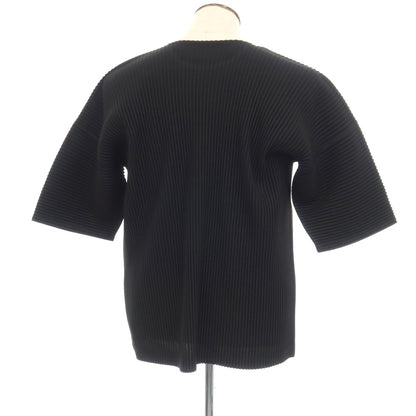 【中古】オム プリッセ イッセイミヤケ HOMME PLISSE ISSEY MIYAKE 2026年春夏 プリーツ クルーネック 半袖カットソー ブラック【サイズ表記なし（L位）】【 状態ランクA 】【 メンズ 】