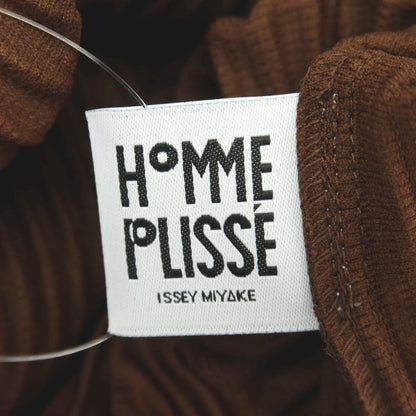 【中古】オム プリッセ イッセイミヤケ HOMME PLISSE ISSEY MIYAKE 2026年春夏 プリーツ クルーネック 長袖カットソー ブラウン【サイズ表記なし（L位）】【 状態ランクA 】【 メンズ 】
