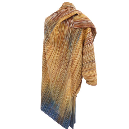 【中古】オム プリッセ イッセイミヤケ HOMME PLISSE ISSEY MIYAKE 2026年春夏 プリーツ ロングコート ブラウン系【サイズ表記なし（L位）】【 状態ランクA 】【 メンズ 】