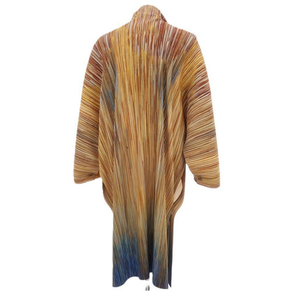 【中古】オム プリッセ イッセイミヤケ HOMME PLISSE ISSEY MIYAKE 2026年春夏 プリーツ ロングコート ブラウン系【サイズ表記なし（L位）】【 状態ランクA 】【 メンズ 】