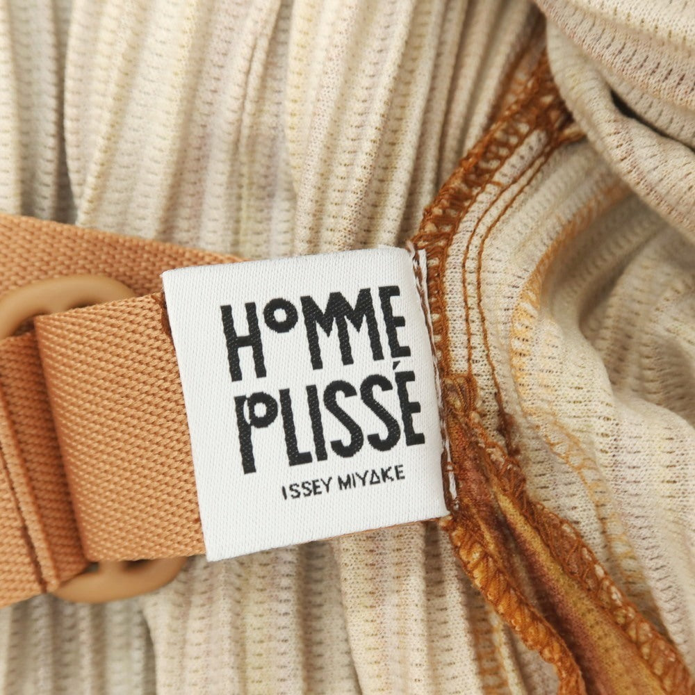 【中古】オム プリッセ イッセイミヤケ HOMME PLISSE ISSEY MIYAKE 2026年春夏 プリーツ ロングコート ブラウン系【サイズ表記なし（L位）】【 状態ランクA 】【 メンズ 】