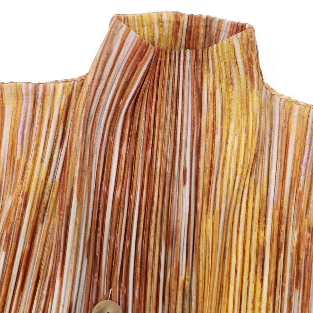 【中古】オム プリッセ イッセイミヤケ HOMME PLISSE ISSEY MIYAKE 2026年春夏 プリーツ ロングコート ブラウン系【サイズ表記なし（L位）】【 状態ランクA 】【 メンズ 】