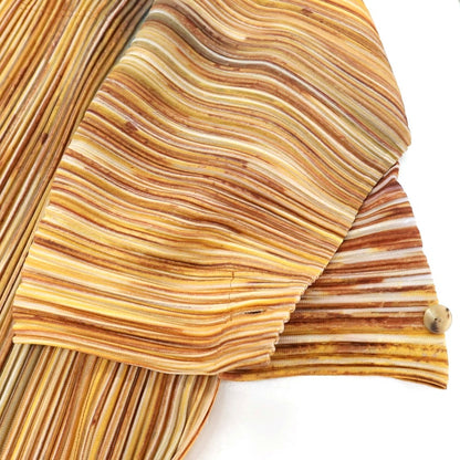 【中古】オム プリッセ イッセイミヤケ HOMME PLISSE ISSEY MIYAKE 2026年春夏 プリーツ ロングコート ブラウン系【サイズ表記なし（L位）】【 状態ランクA 】【 メンズ 】