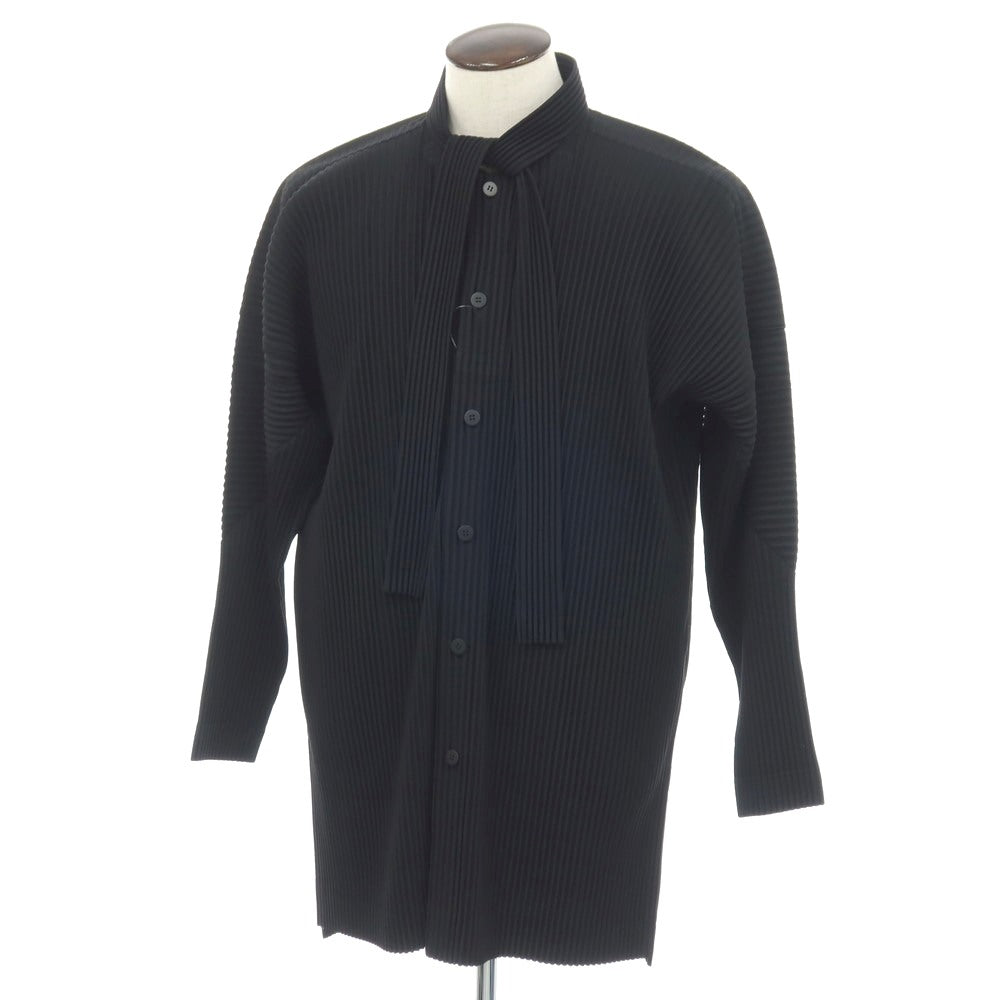 【中古】オム プリッセ イッセイミヤケ HOMME PLISSE ISSEY MIYAKE 2026年春夏 プリーツ シャツ ブラック【サイズ表記なし（L位）】【 状態ランクA 】【 メンズ 】