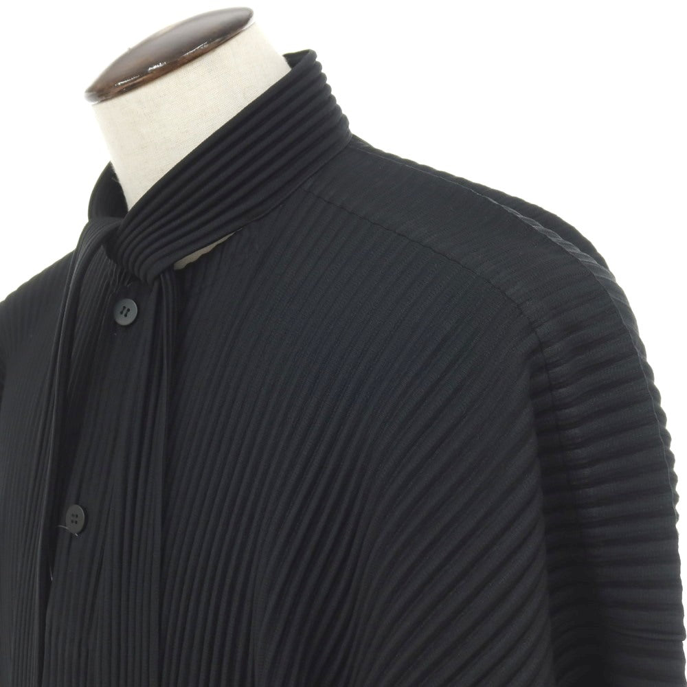 【中古】オム プリッセ イッセイミヤケ HOMME PLISSE ISSEY MIYAKE 2026年春夏 プリーツ シャツ ブラック【サイズ表記なし（L位）】【 状態ランクA 】【 メンズ 】