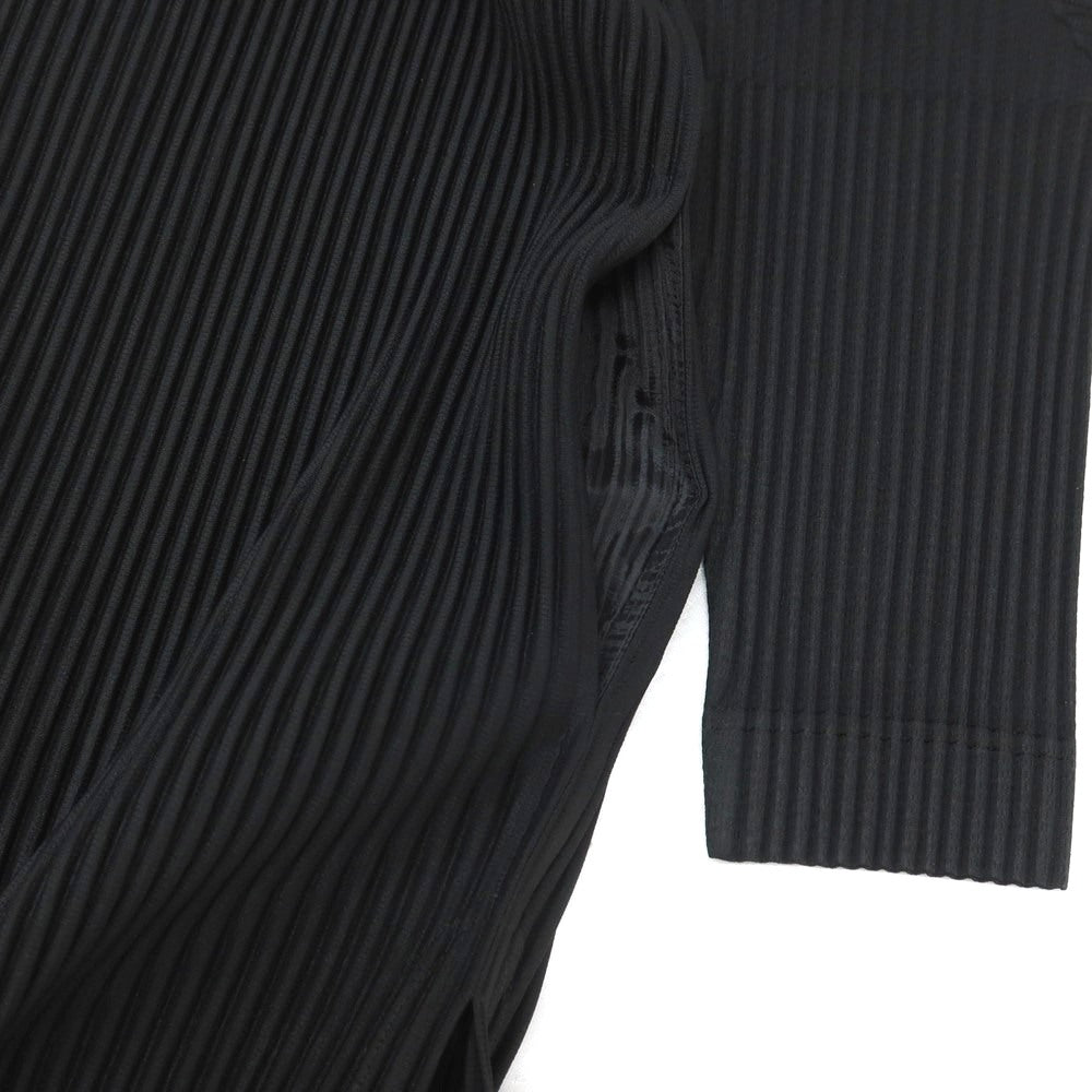 【中古】オム プリッセ イッセイミヤケ HOMME PLISSE ISSEY MIYAKE 2026年春夏 プリーツ シャツ ブラック【サイズ表記なし（L位）】【 状態ランクA 】【 メンズ 】