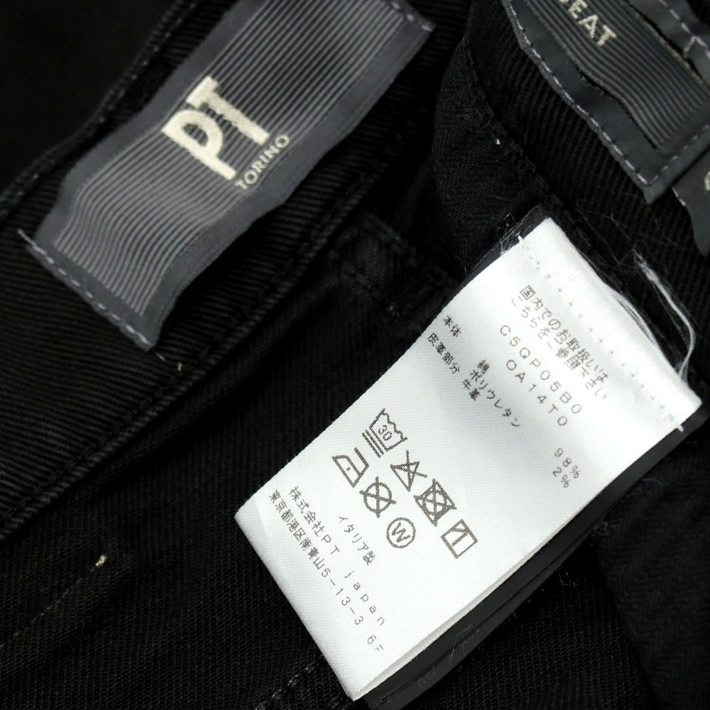 【中古】ピーティートリノ デニム PT TORINO DENIM BREAKBEAT ストレッチ コットン デニムパンツ ブラック【サイズ28】【 状態ランクB 】【 メンズ 】