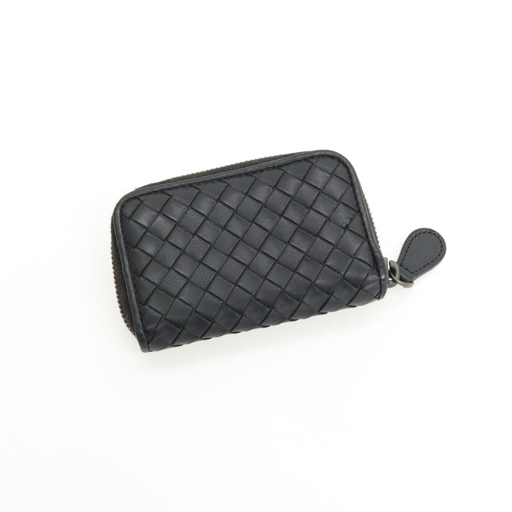 【中古】ボッテガヴェネタ BOTTEGAVENETA イントレチャート レザー コインケース ブラック【 状態ランクB 】【 ユニセックス 】