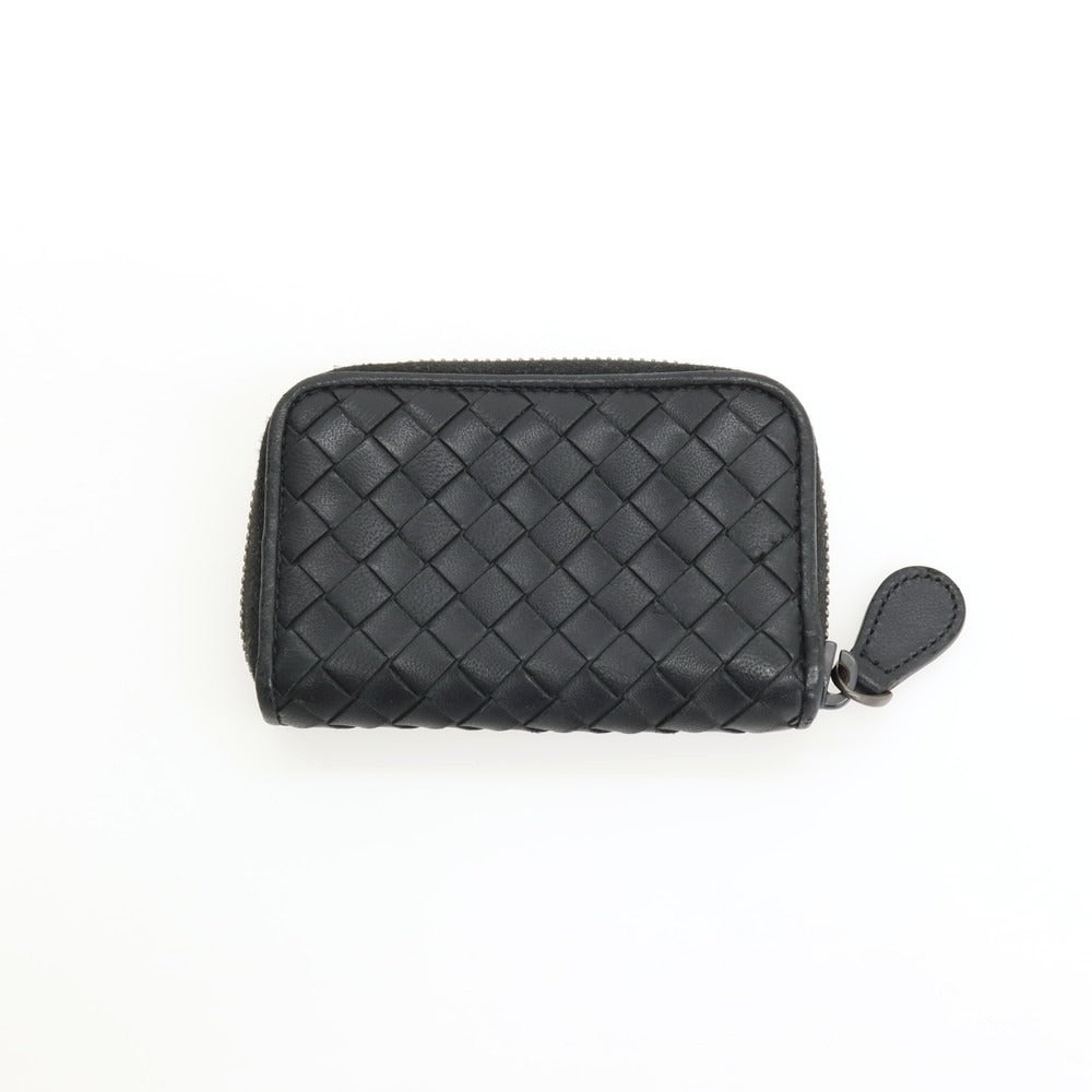 【中古】ボッテガヴェネタ BOTTEGAVENETA イントレチャート レザー コインケース ブラック【 状態ランクB 】【 ユニセックス 】