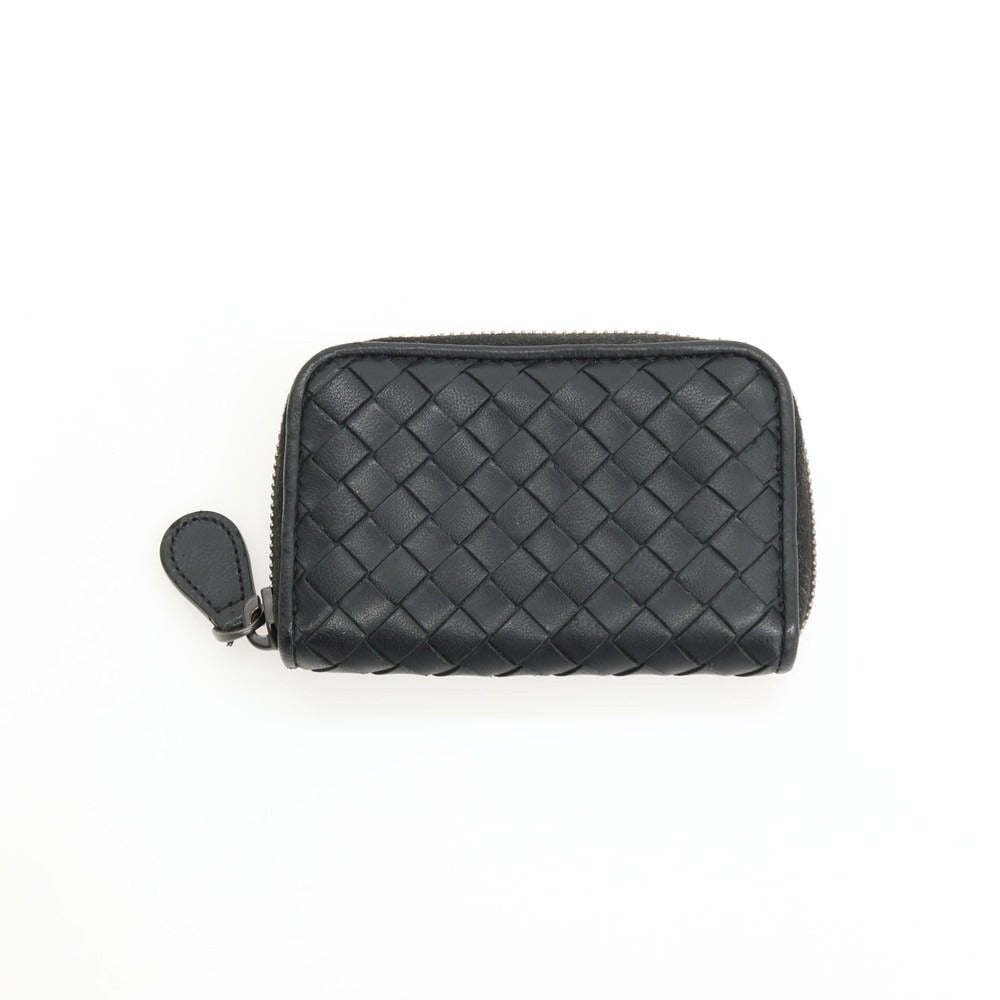【中古】ボッテガヴェネタ BOTTEGAVENETA イントレチャート レザー コインケース ブラック【 状態ランクB 】【 ユニセックス 】