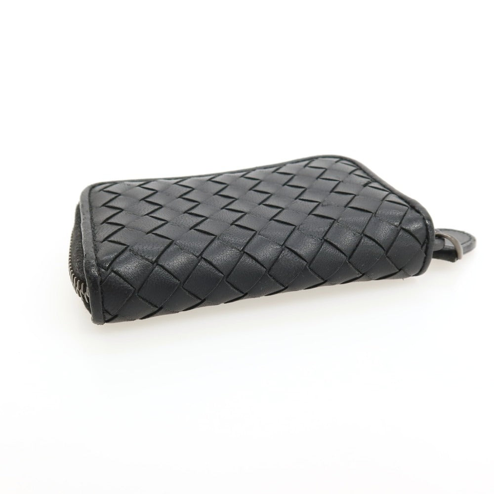 【中古】ボッテガヴェネタ BOTTEGAVENETA イントレチャート レザー コインケース ブラック【 状態ランクB 】【 ユニセックス 】