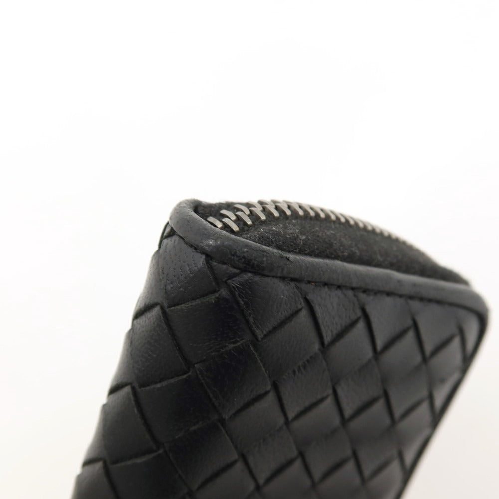 【中古】ボッテガヴェネタ BOTTEGAVENETA イントレチャート レザー コインケース ブラック【 状態ランクB 】【 ユニセックス 】