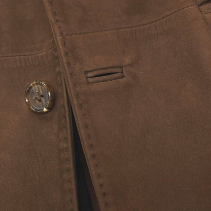 【中古】キートン Kiton 羊革 シープレザー 3B テーラードジャケット ブラウン【サイズ44】【 状態ランクC 】【 メンズ 】