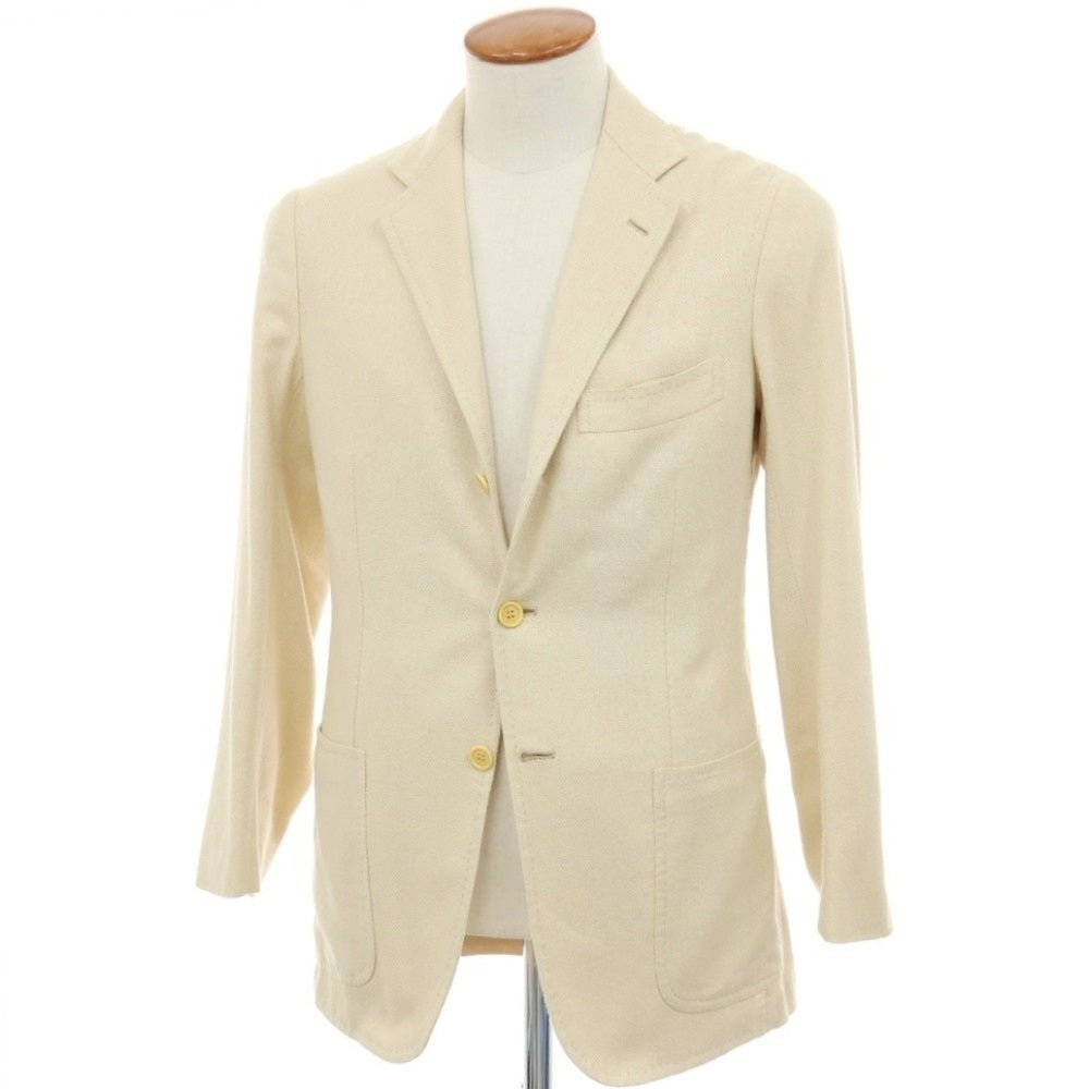 【中古】キートン Kiton シルクカシミヤ 3B テーラードジャケット ベージュ【サイズ46】【 状態ランクB 】【 メンズ 】