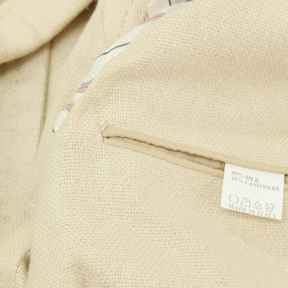 【中古】キートン Kiton シルクカシミヤ 3B テーラードジャケット ベージュ【サイズ46】【 状態ランクB 】【 メンズ 】