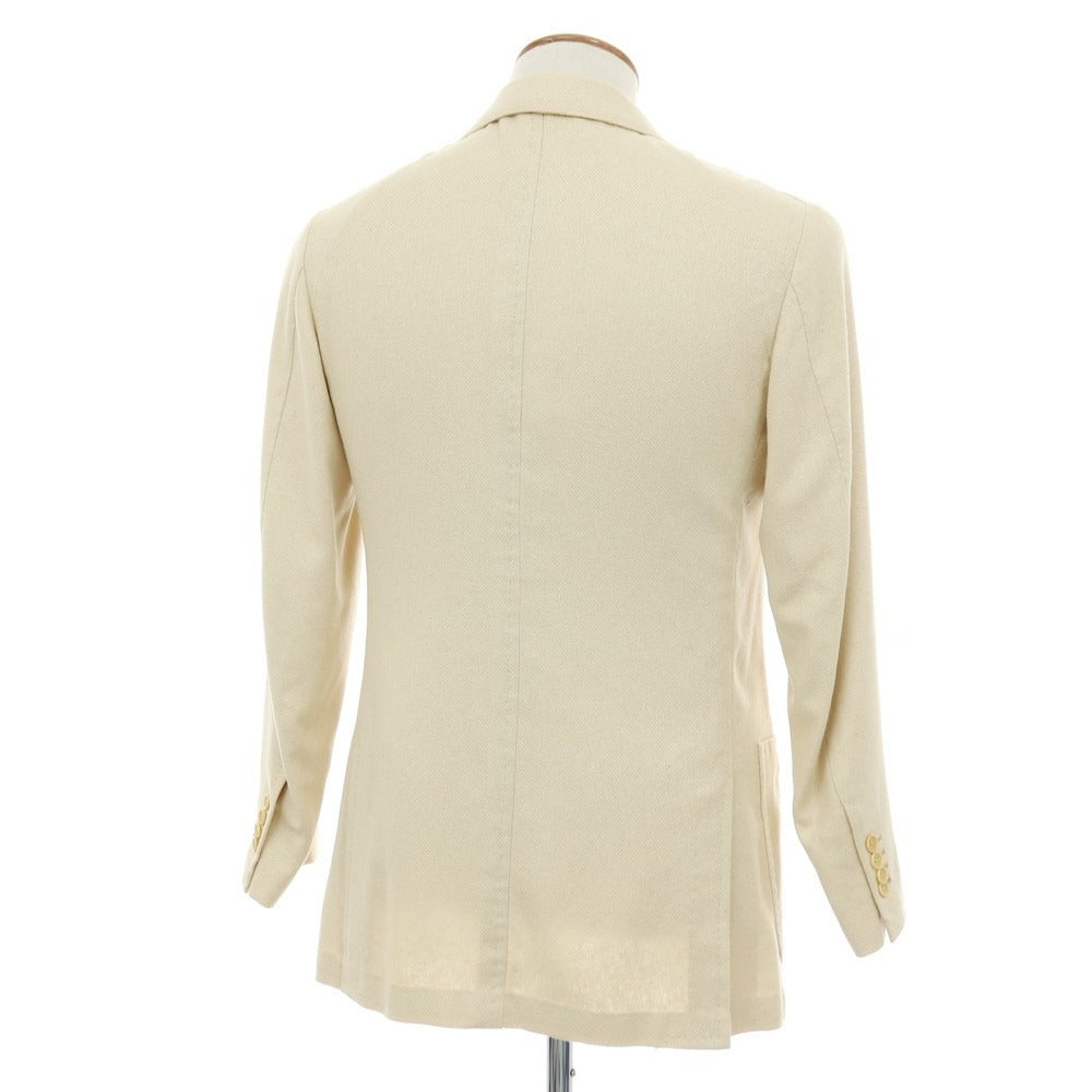 【中古】キートン Kiton シルクカシミヤ 3B テーラードジャケット ベージュ【サイズ46】【 状態ランクB 】【 メンズ 】