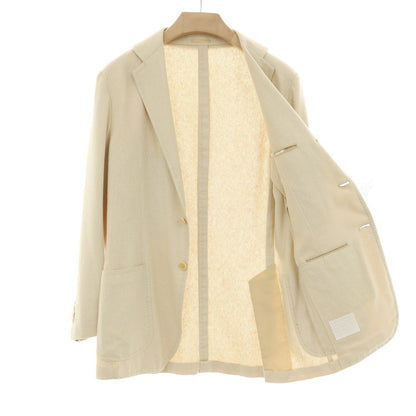 【中古】キートン Kiton シルクカシミヤ 3B テーラードジャケット ベージュ【サイズ46】【 状態ランクB 】【 メンズ 】
