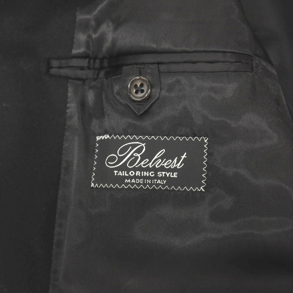 【中古】ベルベスト Belvest ウールカシミヤ チェスターフィールドコート ブラック【サイズ48 Drop8R】【 状態ランクB 】【 メンズ 】