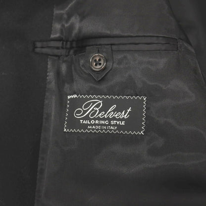 【中古】ベルベスト Belvest ウールカシミヤ チェスターフィールドコート ブラック【サイズ48 Drop8R】【 状態ランクB 】【 メンズ 】