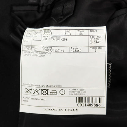 【中古】ベルベスト Belvest ウールカシミヤ チェスターフィールドコート ブラック【サイズ48 Drop8R】【 状態ランクB 】【 メンズ 】