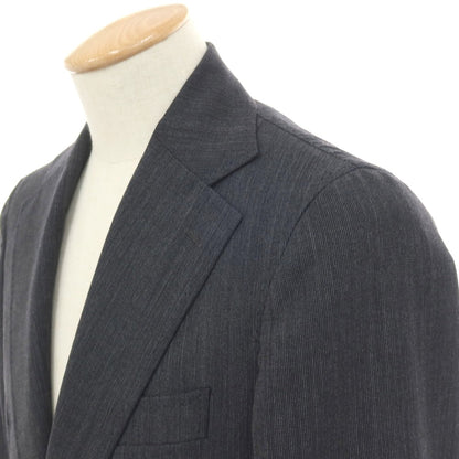 【中古】スティレ ラティーノ STILE LATINO ウール 2つボタンスーツ グレーxネイビー×ブラック【サイズ44 DROP.8R】【 状態ランクB 】【 メンズ 】