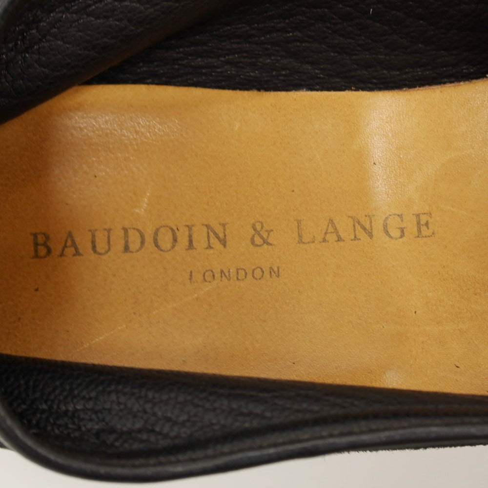 【中古】ボードインアンドランジ Baudoin &amp; Lange スエード ローファー ブラック【サイズ40】【 状態ランクB 】【 メンズ 】