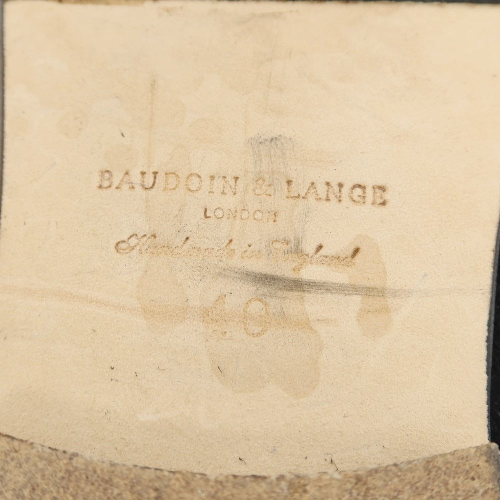 【中古】ボードインアンドランジ Baudoin &amp; Lange スエード ローファー ブラック【サイズ40】【 状態ランクB 】【 メンズ 】