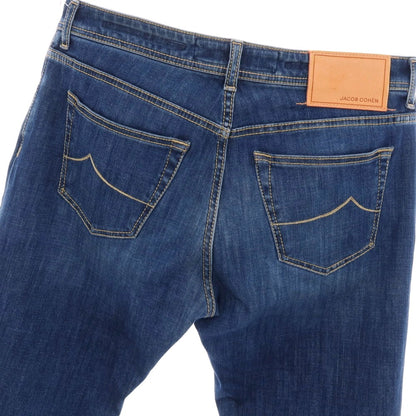 【中古】ヤコブコーエン JACOB COHEN BARD ストレッチ コットンポリエステル デニムパンツ ジーンズ ブルーネイビー【サイズ34】【 状態ランクB 】【 メンズ 】