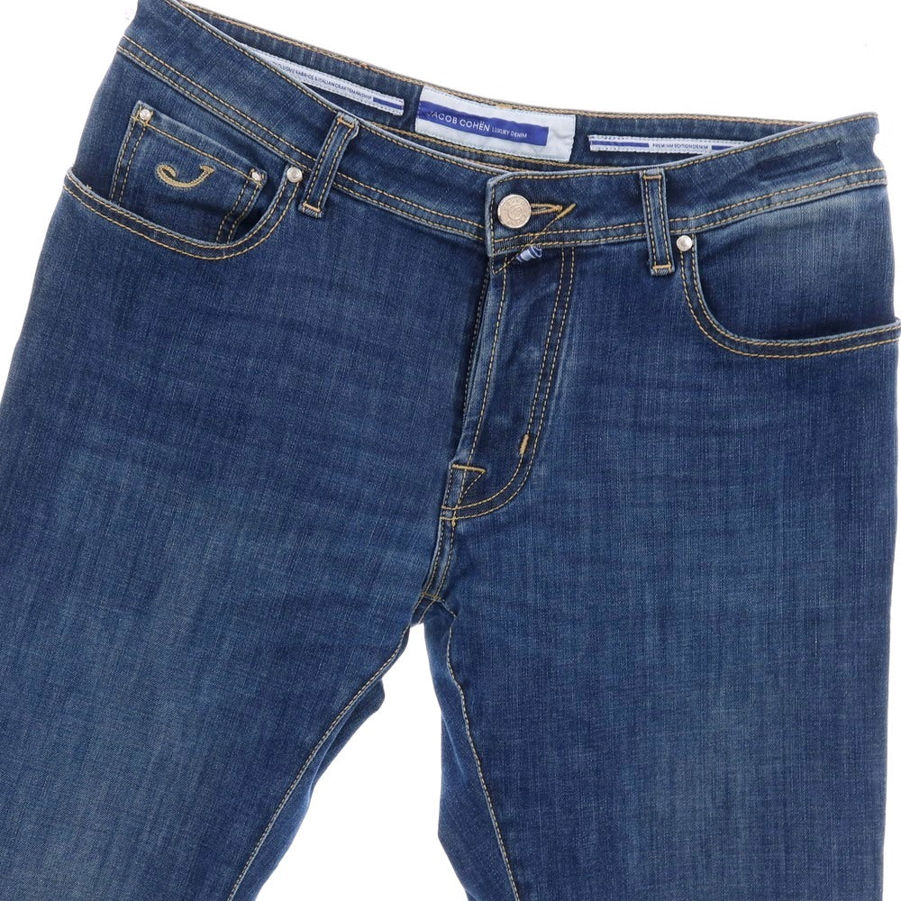 【中古】ヤコブコーエン JACOB COHEN BARD ストレッチ コットンポリエステル デニムパンツ ジーンズ ブルーネイビー【サイズ34】【 状態ランクB 】【 メンズ 】