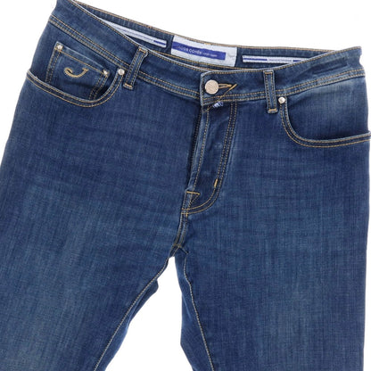 【中古】ヤコブコーエン JACOB COHEN BARD ストレッチ コットンポリエステル デニムパンツ ジーンズ ブルーネイビー【サイズ34】【 状態ランクB 】【 メンズ 】