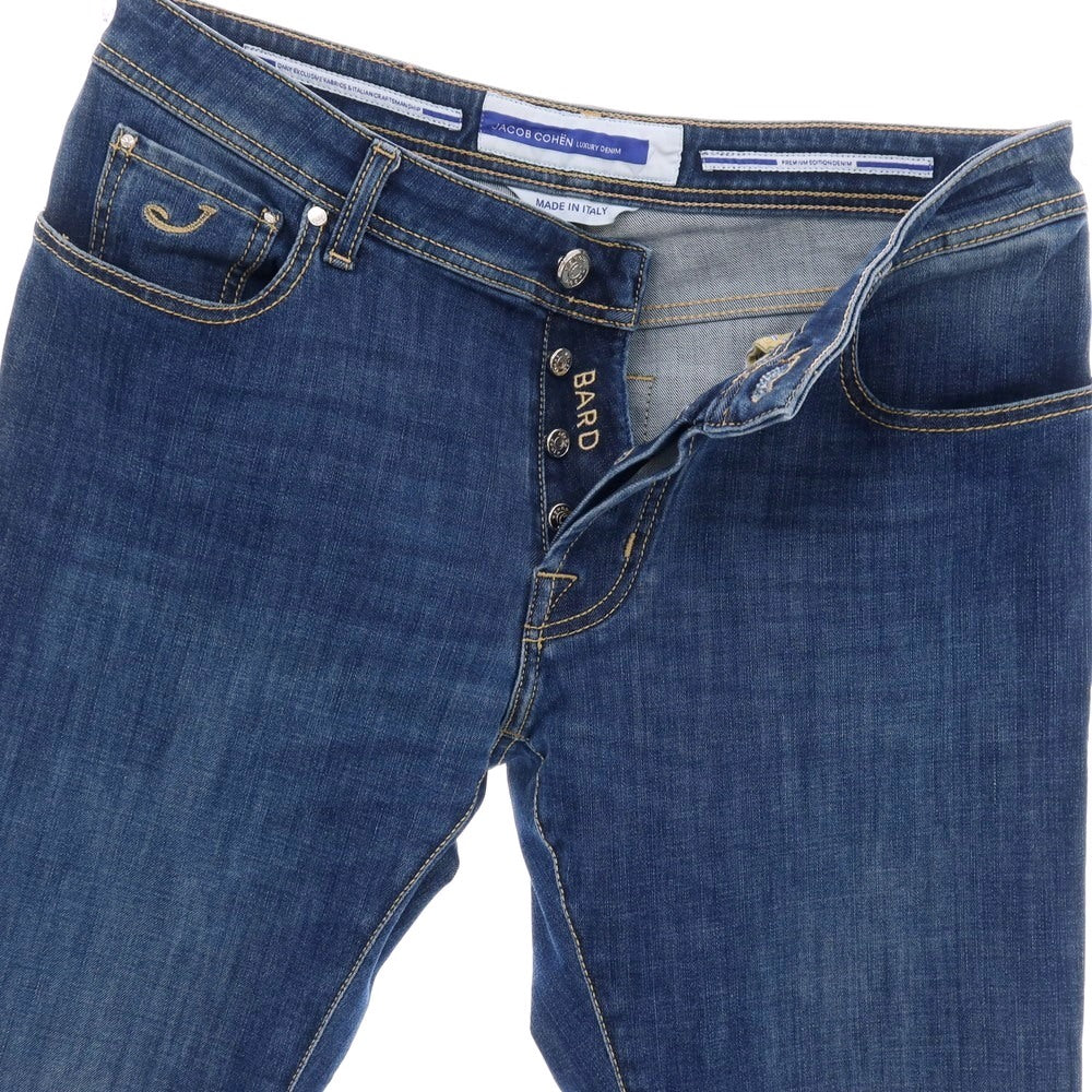 【中古】ヤコブコーエン JACOB COHEN BARD ストレッチ コットンポリエステル デニムパンツ ジーンズ ブルーネイビー【サイズ34】【 状態ランクB 】【 メンズ 】