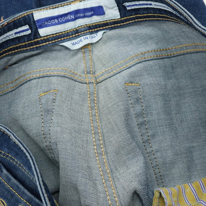 【中古】ヤコブコーエン JACOB COHEN BARD ストレッチ コットンポリエステル デニムパンツ ジーンズ ブルーネイビー【サイズ34】【 状態ランクB 】【 メンズ 】