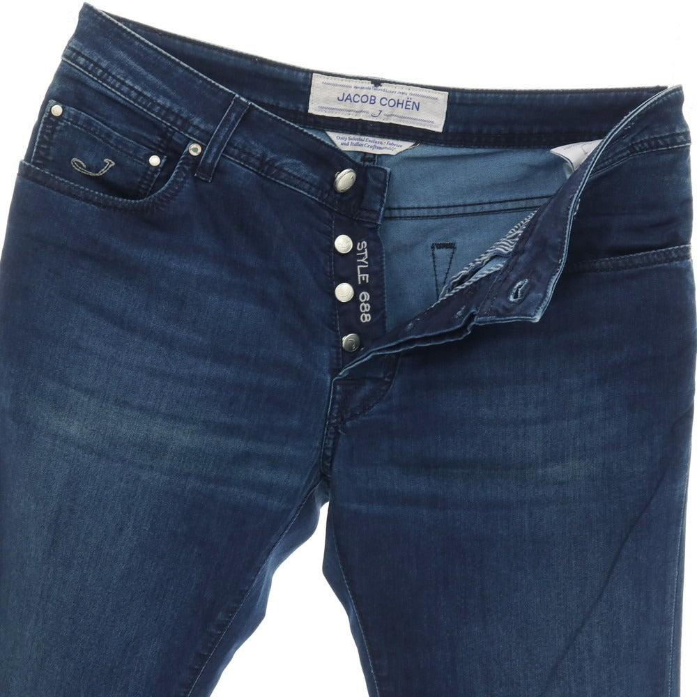 【中古】ヤコブコーエン JACOB COHEN J688 COMF-H ストレッチ コットンポリエステル デニムパンツ ジーンズ ネイビー【サイズ34】【 状態ランクC 】【 メンズ 】