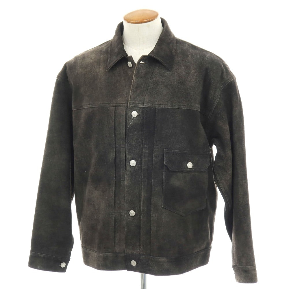 【中古】セブン バイ セブン SEVEN BY SEVEN 2026年春夏 URBAN RESEARCH別注 アンティーク加工 レザーブルゾン ブラック【サイズ表記なし（M位）】【 状態ランクB 】【 メンズ 】