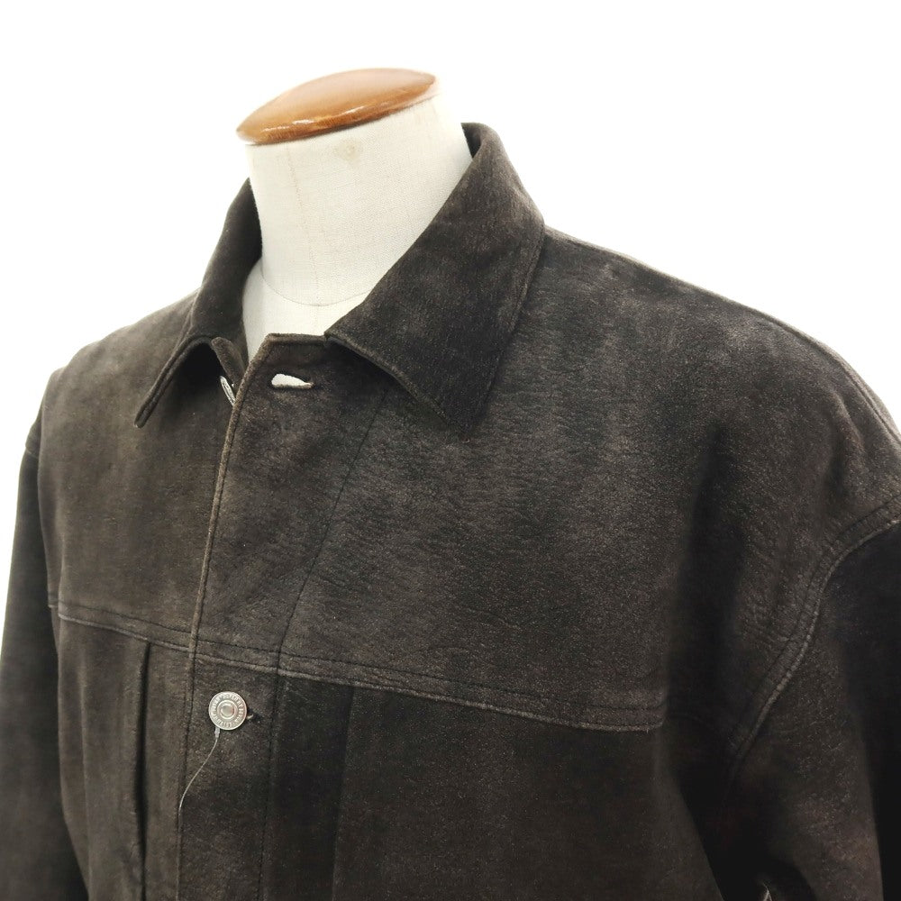 【中古】セブン バイ セブン SEVEN BY SEVEN 2026年春夏 URBAN RESEARCH別注 アンティーク加工 レザーブルゾン ブラック【サイズ表記なし（M位）】【 状態ランクB 】【 メンズ 】